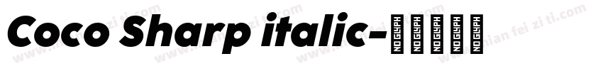 Coco Sharp italic字体转换